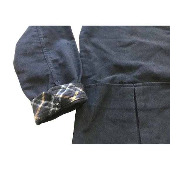DS Dundee Mens Navy Blue Cotton Jacket Button Down Shirt Pocket 40 Contrast Cuff - Picture 5 of 15
